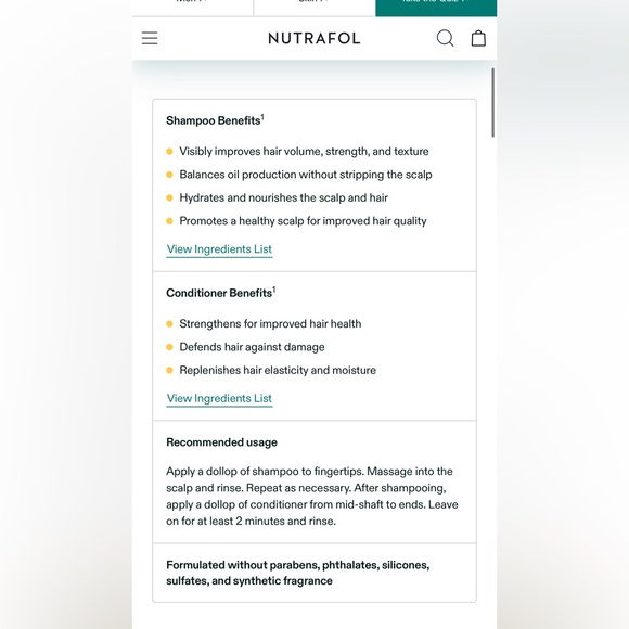 Nutrafol’s FULL SIZE shampoo&conditioner - Picture 2 of 3